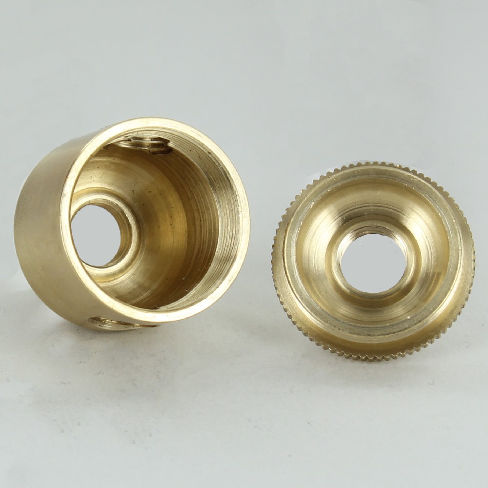 NEW-OLD STOCK Turned Brass 4 hole Small Cluster Body 2 part 1-1//8/"d x 1-1//8/"h