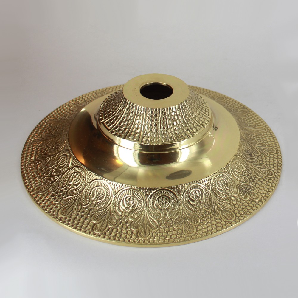 Lamp Parts Lighting Chandelier Polished Brass Polished Brass Finish Cast Um Indian Ceiling Canopy Kit Alt View 1