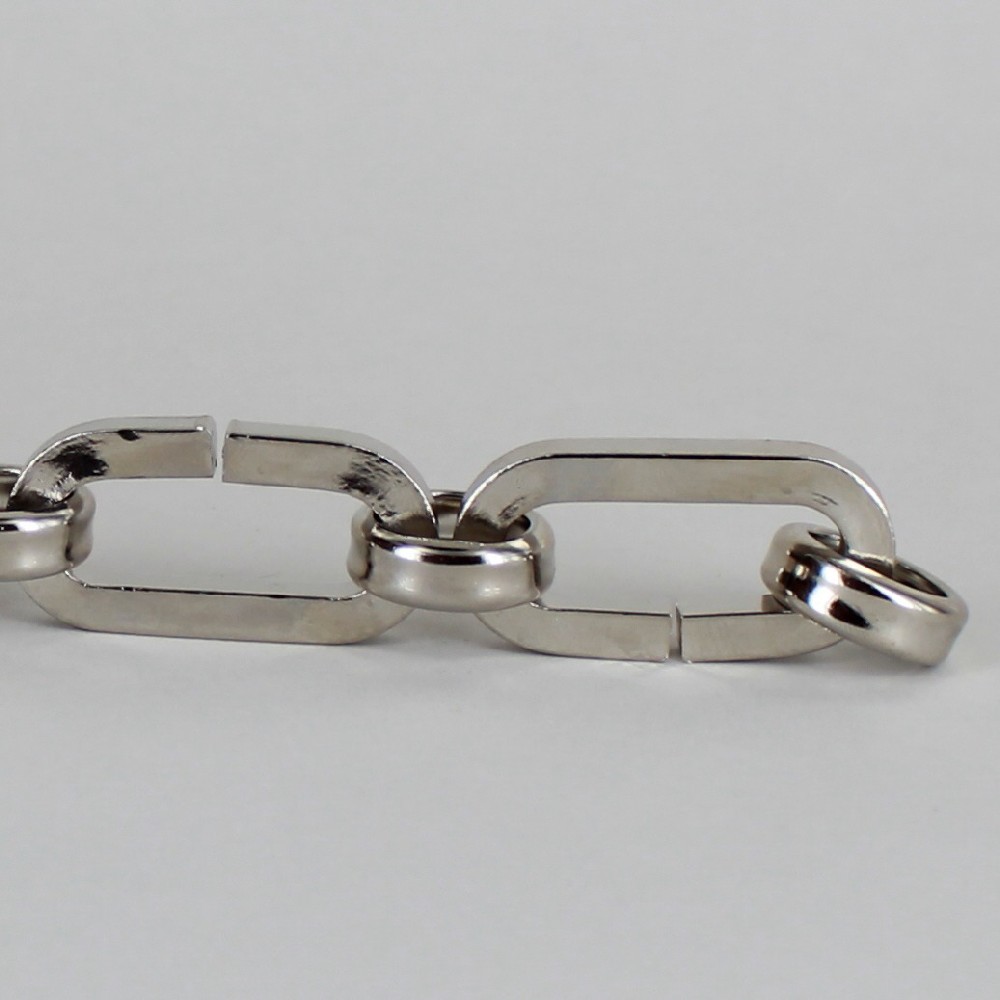 Lamp Parts Lighting Chandelier Polished Nickel Polished Nickel Finish Brass Square Wire Oval Chain With Round Link