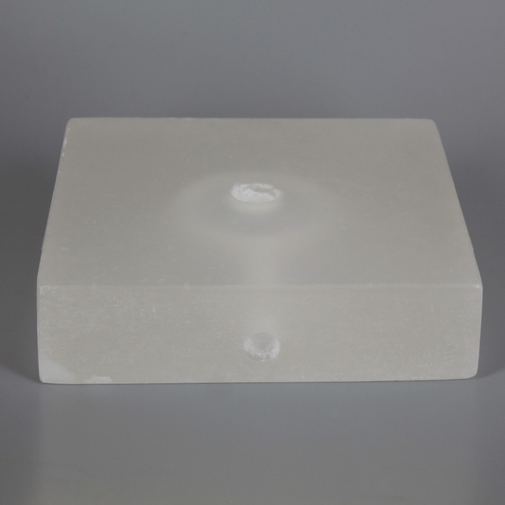 4in Square Alabaster Lamp Base With Wire Way 1 8ips Slip Center Hole Square Alabaster Lamp Base With Wire Way 1 8ips Slip Center Hole