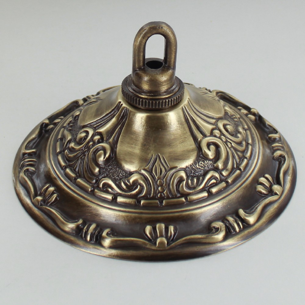 Lamp Parts Lighting Chandelier Antique Brass Antique Brass Finished Cast Victorian Canopy With 1 16 Slip Through Hole Kit