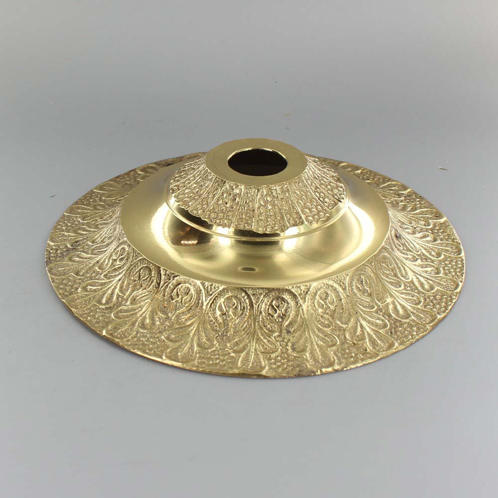 Lamp Parts Lighting Chandelier Polished Brass Polished Brass Finish Cast Extra Large Indian Ceiling Canopy With 1 16 Slip Through Hole