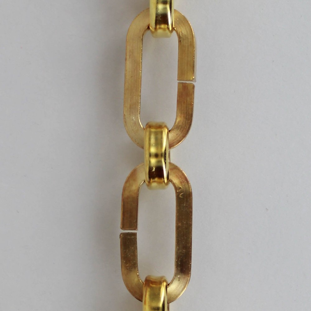 Lamp Parts Lighting Chandelier Unfinished Brass Unfinished Brass Square Wire Oval Chain With Round Link