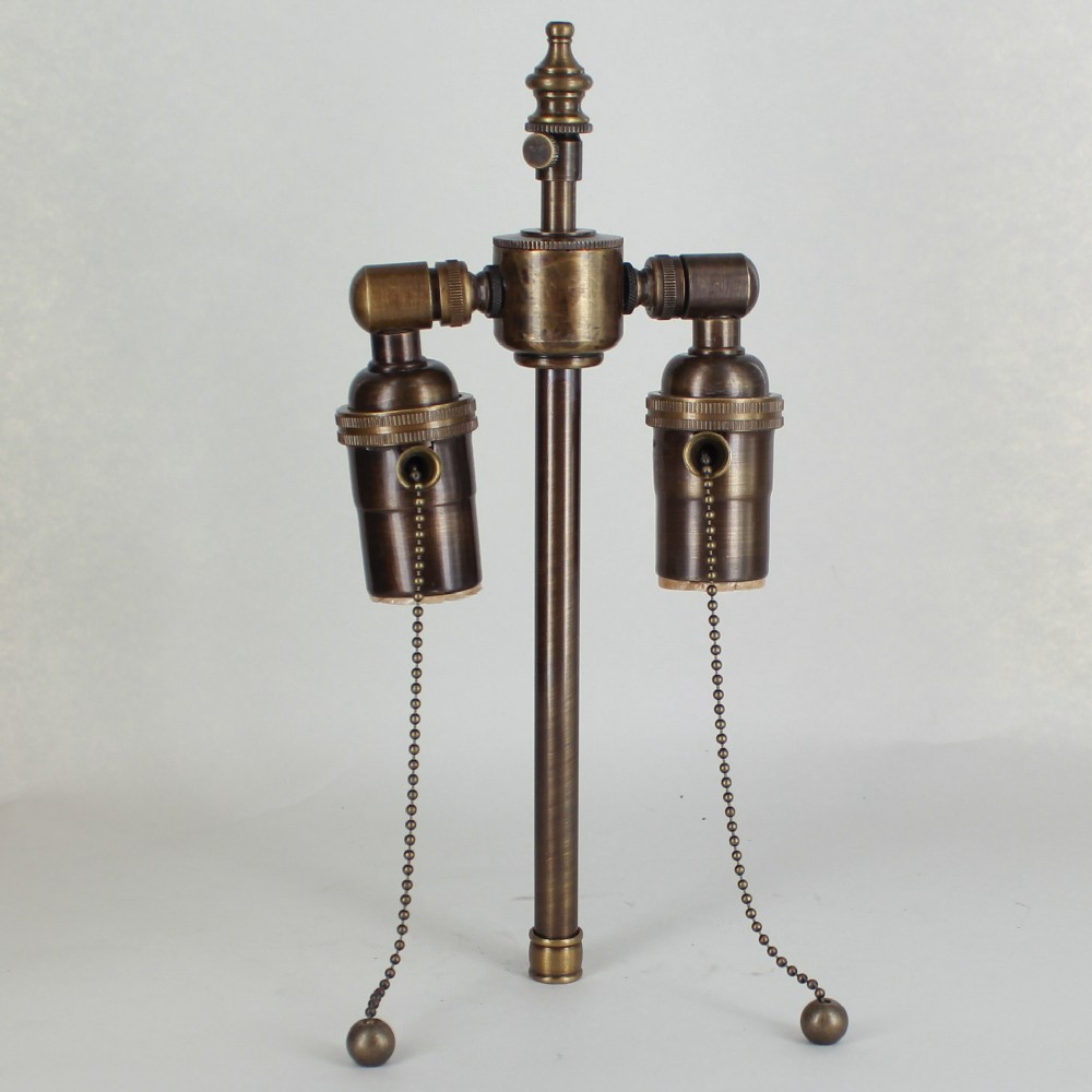 7in Bottom Stem Antique Br Finish Pull Chain Cer 7in Bottom Stem Antique Br Finish Pull Chain Cer