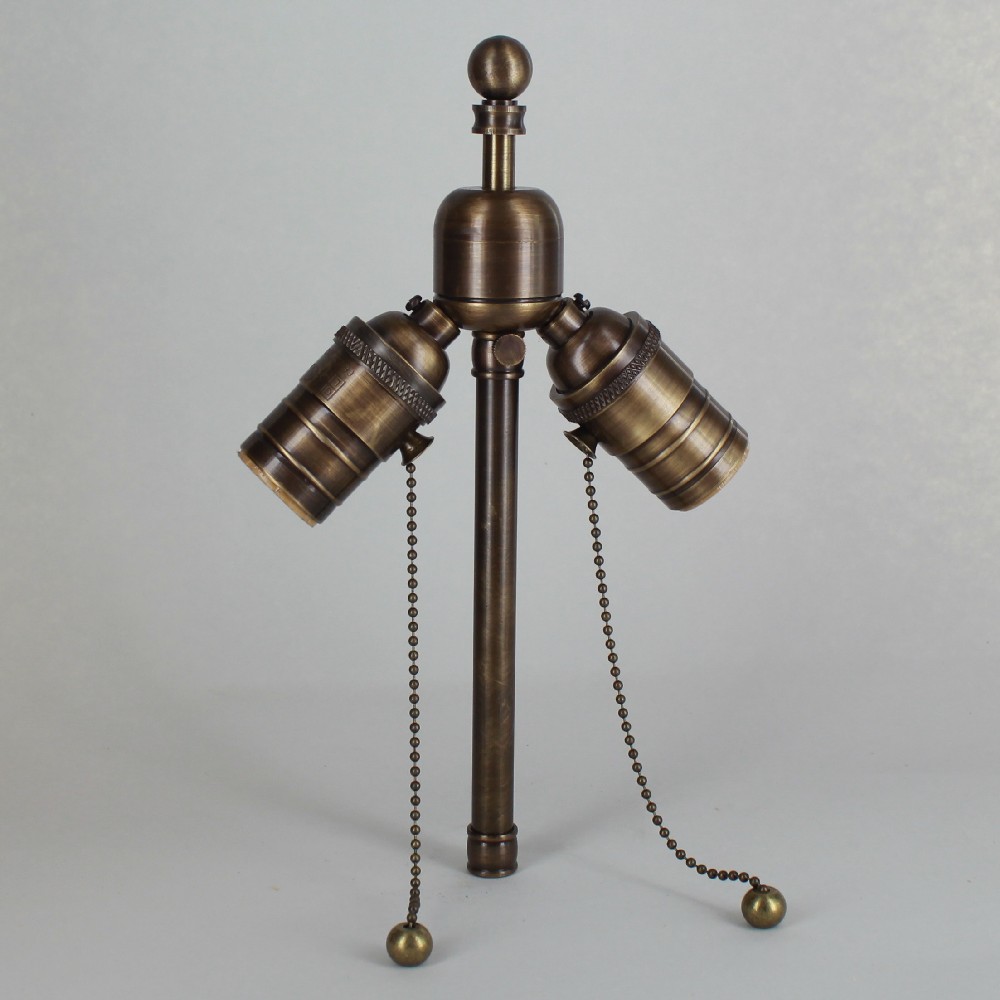 Lamp Parts Lighting Chandelier Antique Brass Antique Brass Finish Adjule Stem Cer With 3 4in Ball Finial