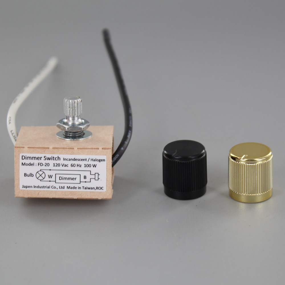 Lamp Parts Lighting Chandelier 100w 120v Small 100w 120v Small Dimmer Includes Black And Gold Knob