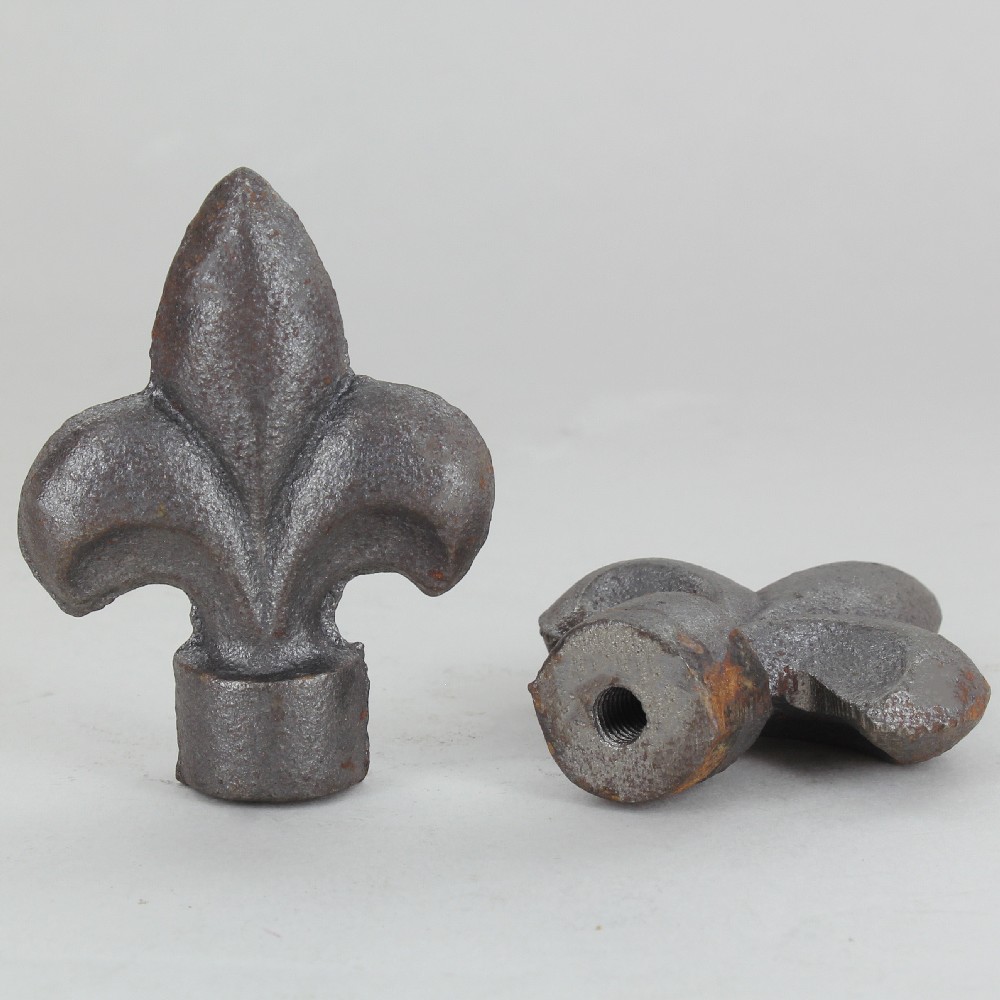 Lamp Parts Lighting Chandelier 1 4 27 Female 1 4 27 Female Threaded Fleur De Lis Finial Cast Iron