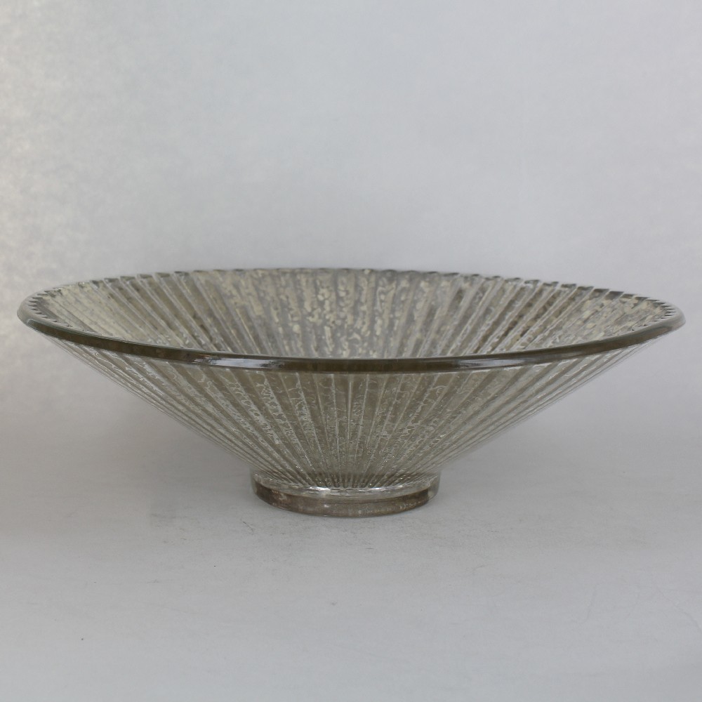 Lamp Parts Lighting Chandelier 10in Diameter 10in Diameter Ribbed Antique Mirror Glass Cone Shade With 1 5 8in Hole