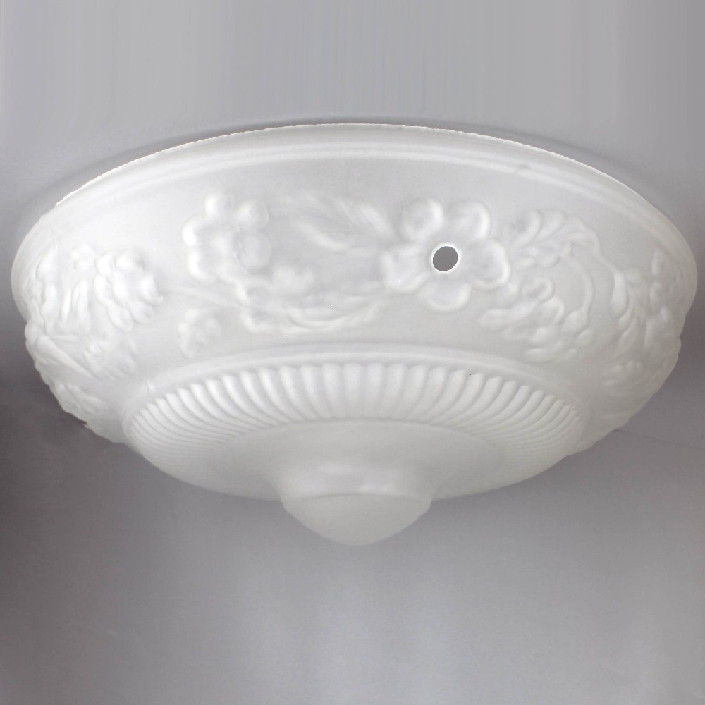 Lamp Parts Lighting Chandelier Frosted Embossed Frosted Embossed Flower 3 Hole Glass Shade