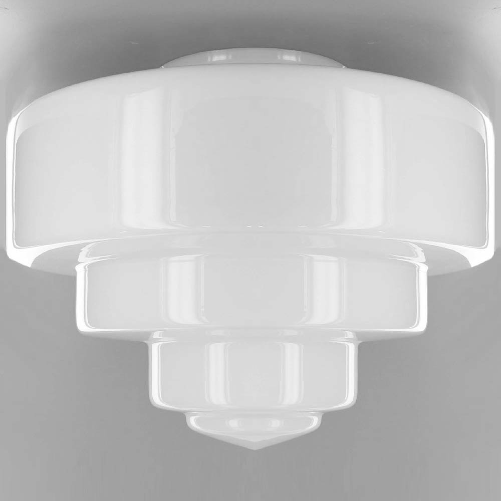 Lamp Parts Lighting Chandelier 14in Opal Milk Opal Milk White Wedding Cake Glass Shade With 6in Neck