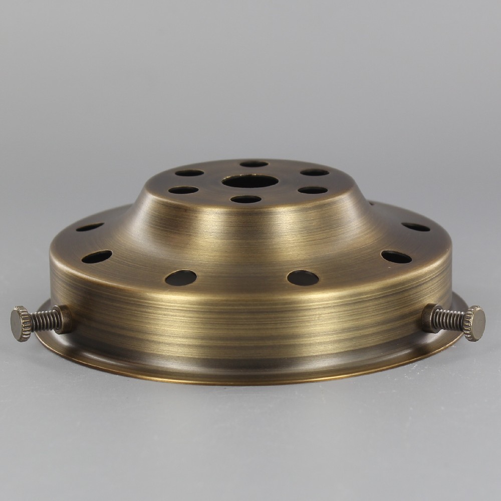 3 1 4in Antique Brass Finish Vented Shade Holder