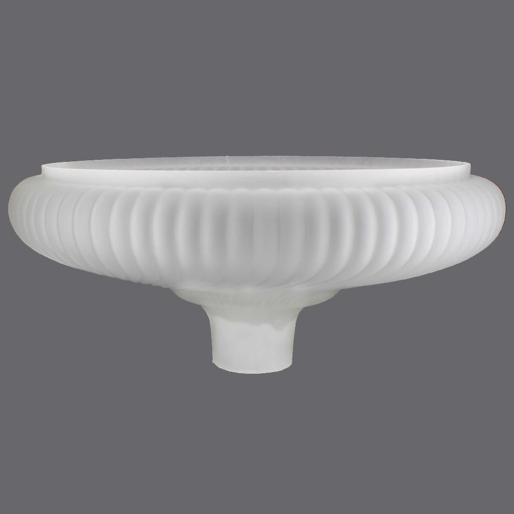 16IN. FROSTED RIBBED SWIRL TORCHIERE SHADE WITH 2-3/4IN. NECK