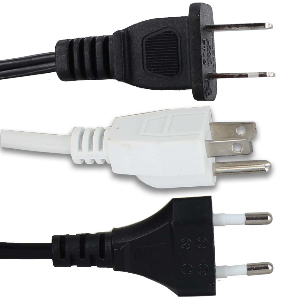 WIRE POWER CORDS WITH MOLDED PLUGS CLOTH FABRIC / PLASTIC