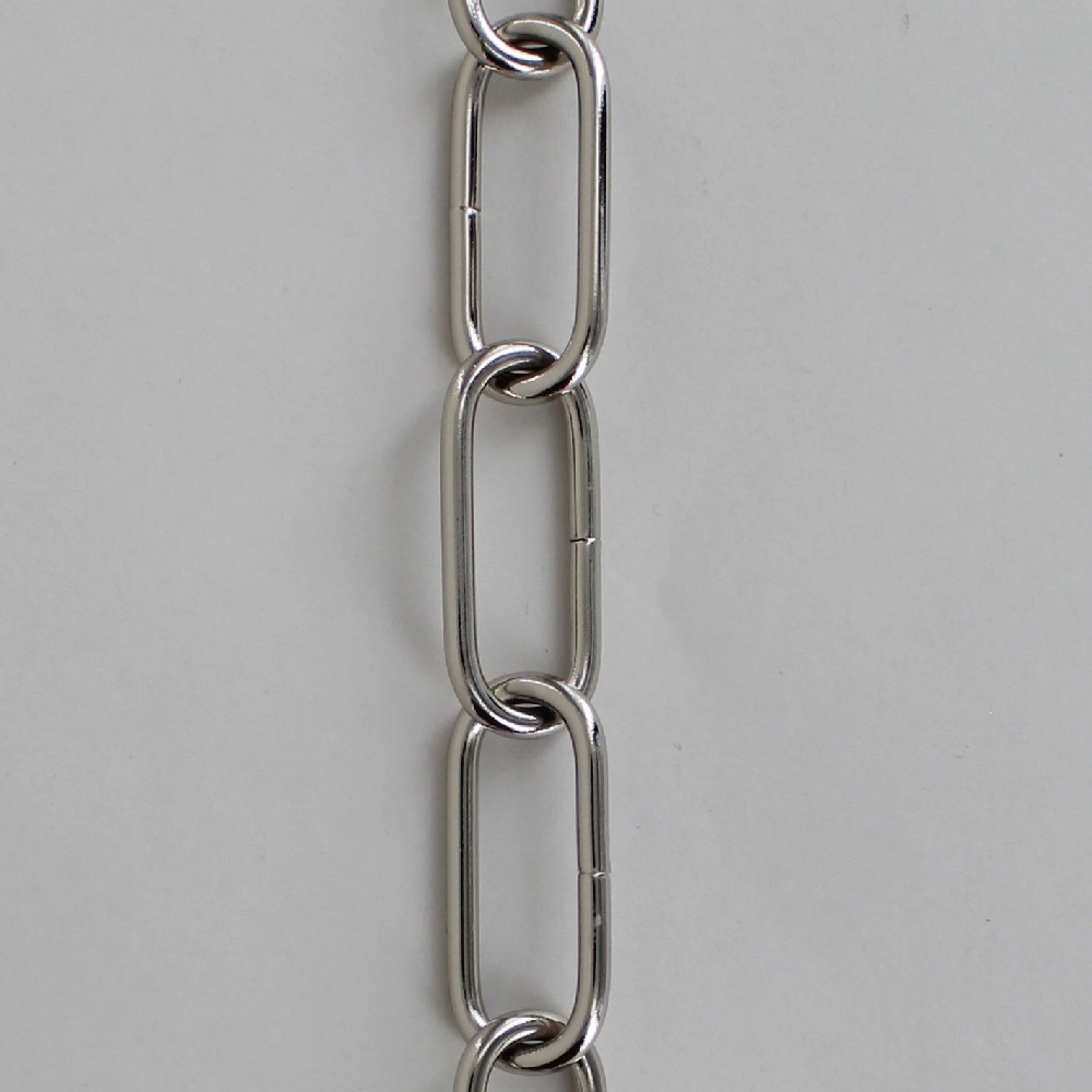 NICKEL PLATED FINISH BRASS OVAL CHAIN