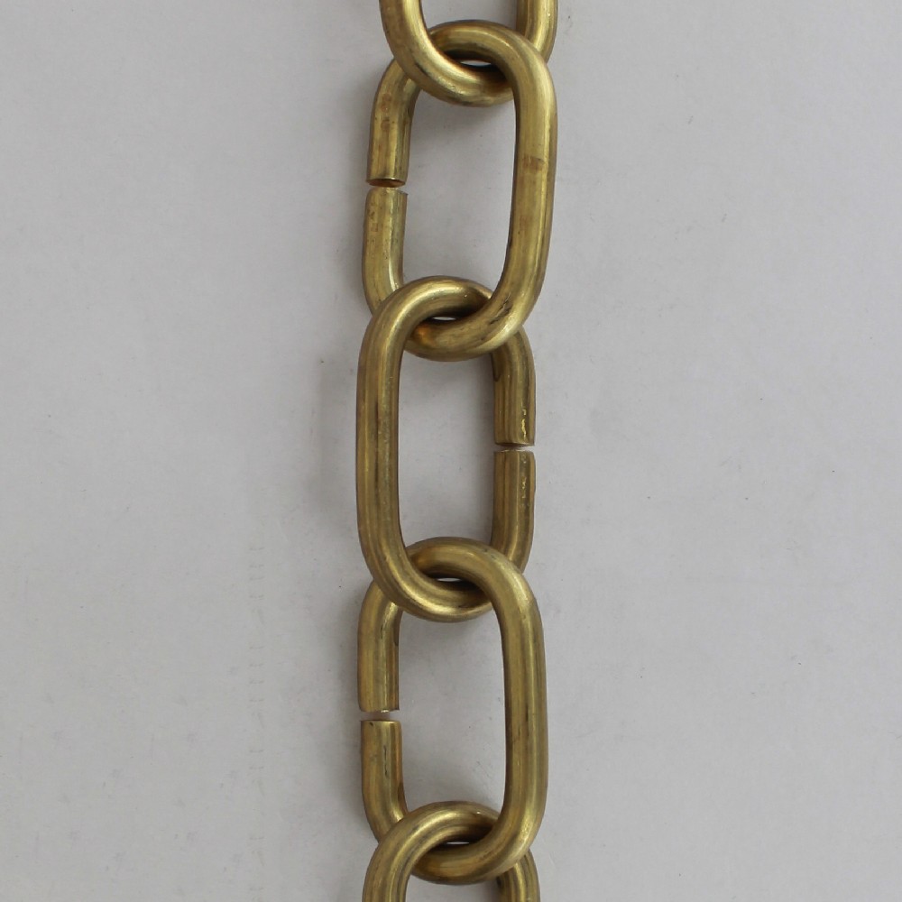 9/32 IN THICK UNFINISHED BRASS OVAL CHAIN