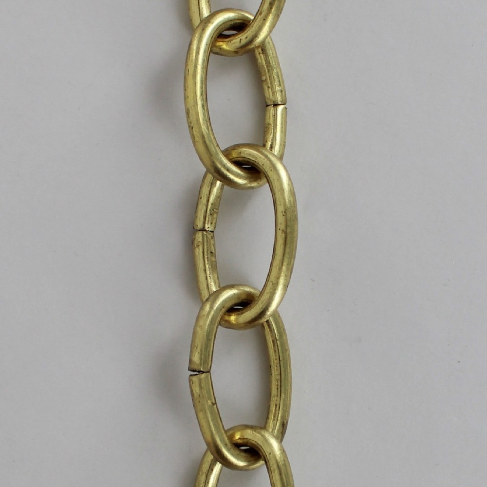 UNFINISHED BRASS SOLID OVAL 1/4IN. THICK CHAIN