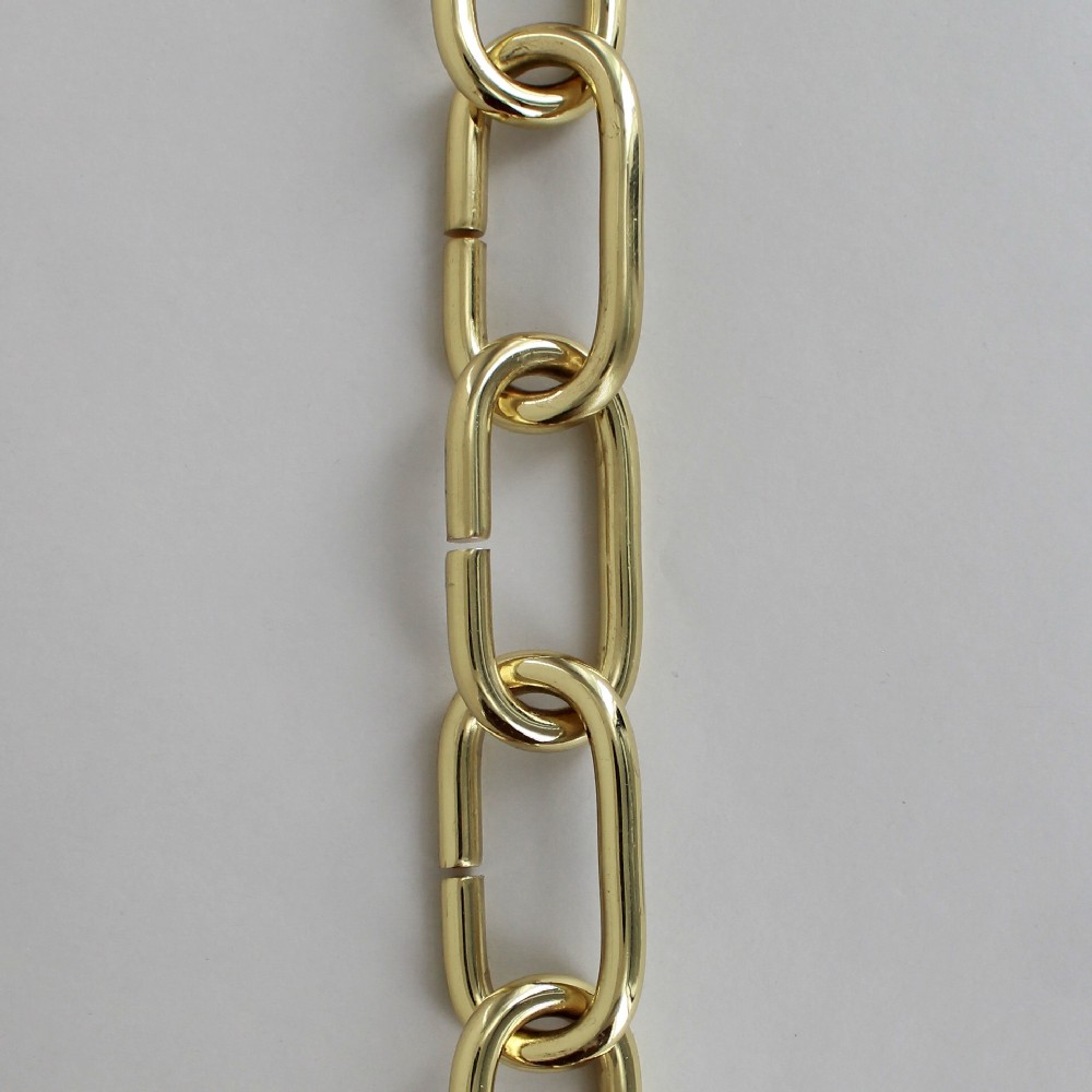 POLISHED BRASS SOLID BRASS LARGE OVAL 5/16IN. THICK CHAIN