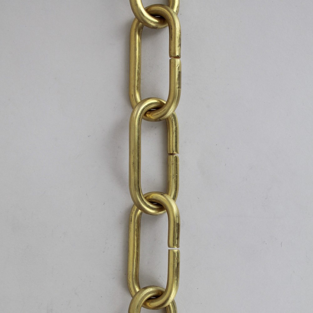 1/4IN THICK UNFINISHED BRASS LONG OVAL CHAIN