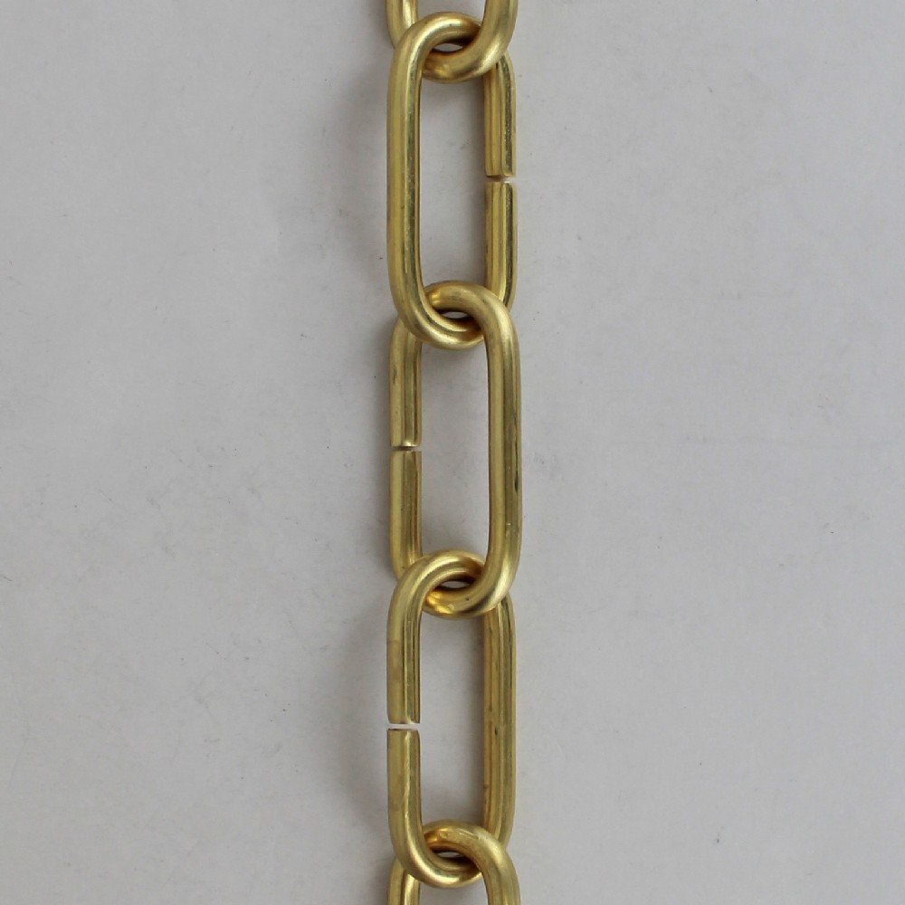 UNFINISHED BRASS 3/16IN THICK LONG OVAL CHAIN