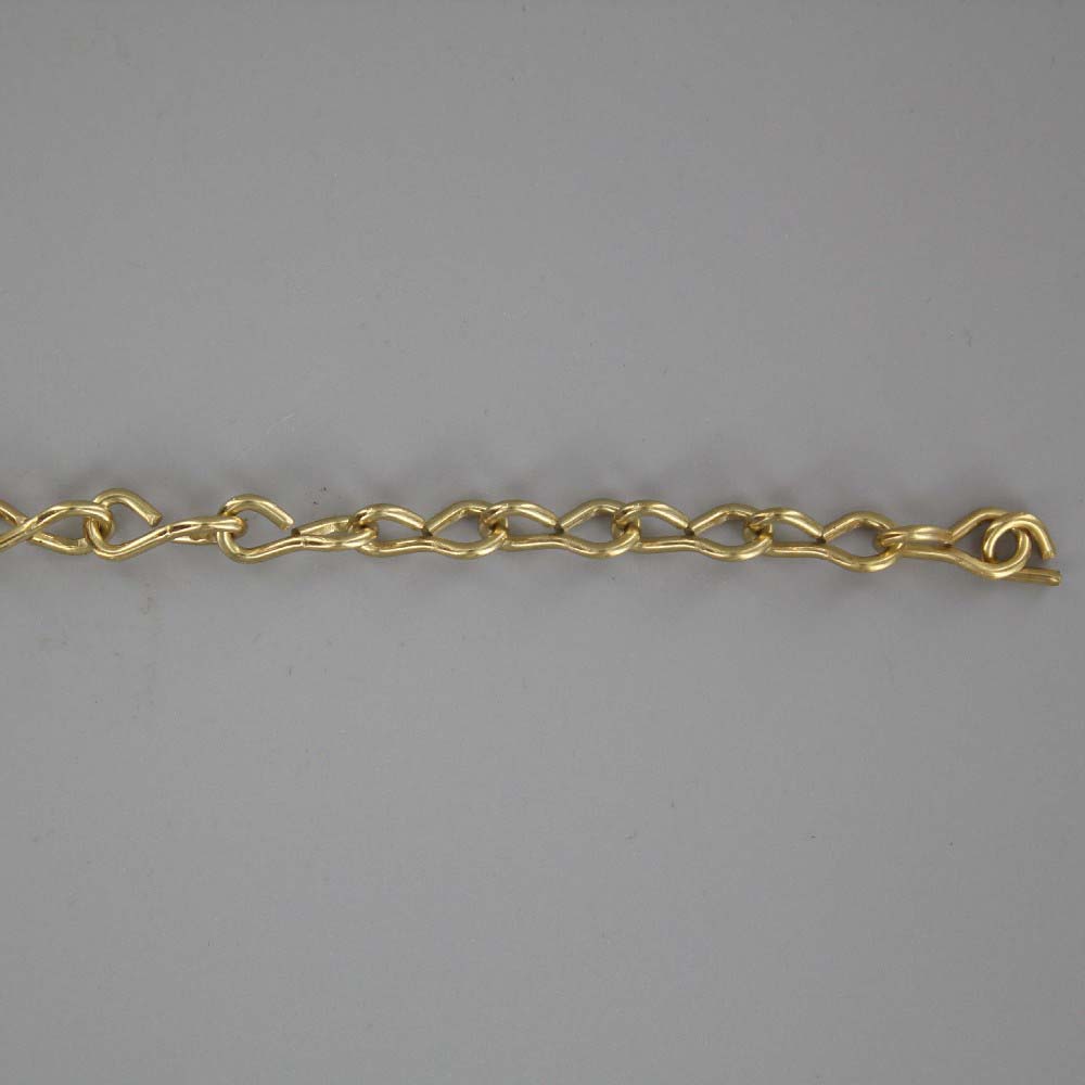 #16 BRASS PLATED STEEL 1/16IN. THICK S/JACK CHAIN