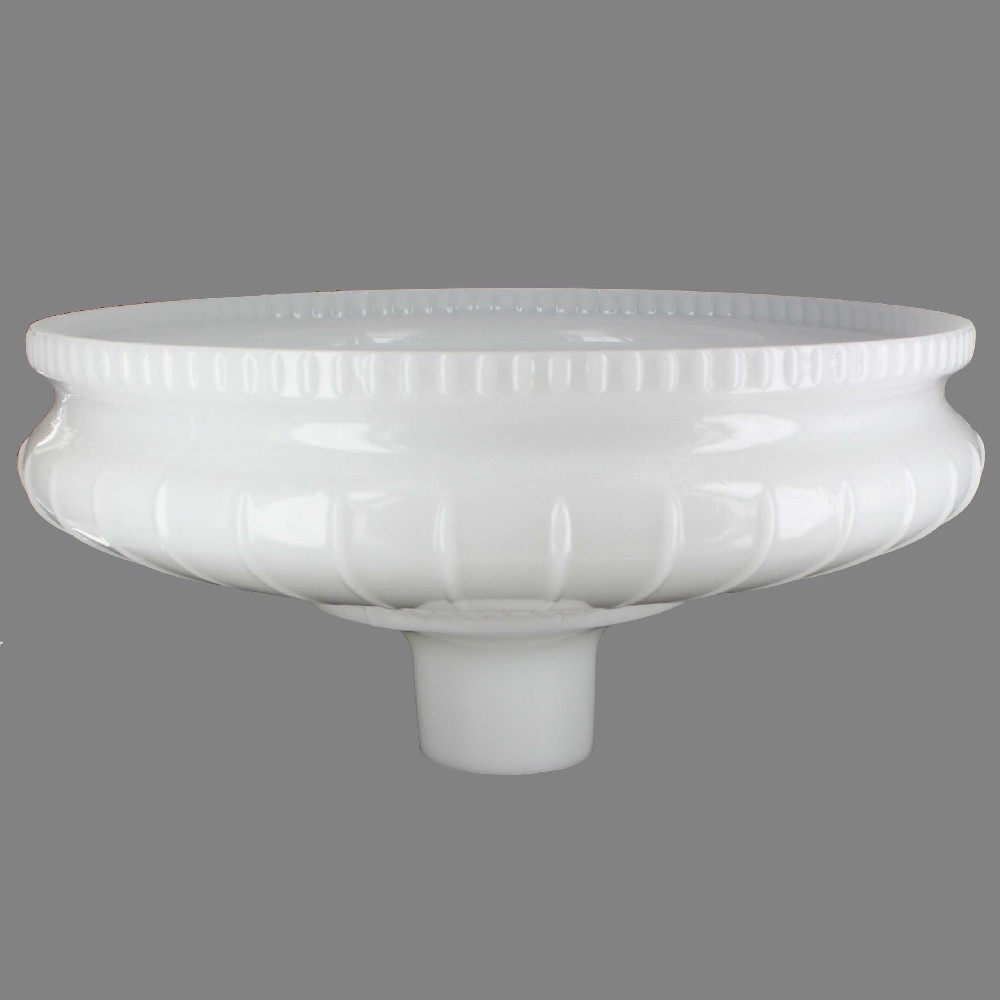 13-3/4IN. OPAL WHITE TORCHIERE SHADE WITH 2-3/4IN. NECK