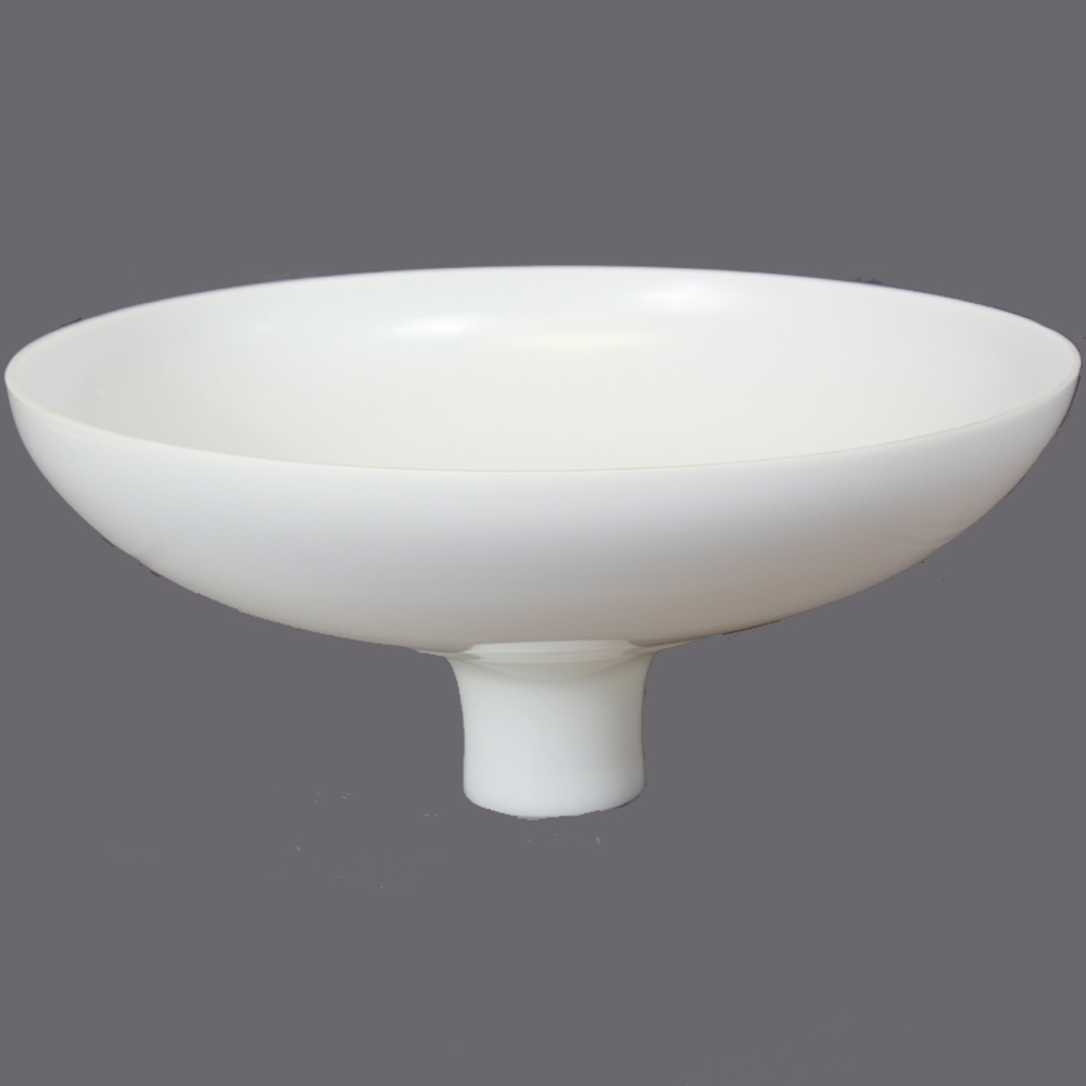 15-3/4IN. OPAL WHITE PLAIN BELL TORCHIERE SHADE WITH 2-3/4IN. NECK